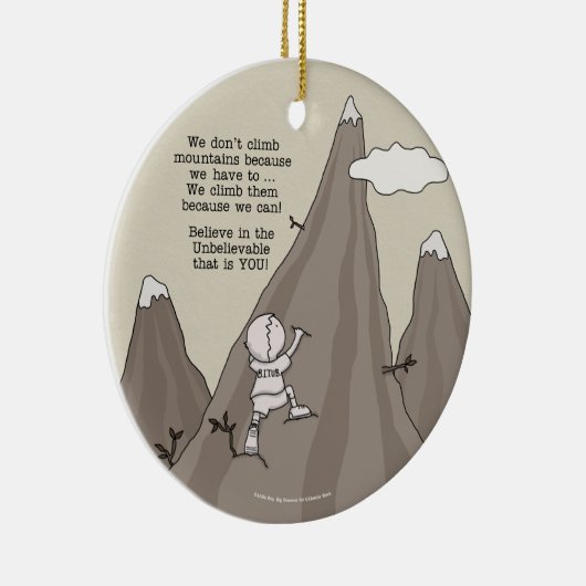 Bergsteiger Keramik Ornament (Rechts)