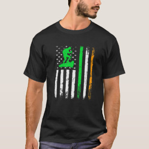 Bergsteiger Liebhaber Irisch Amerikanische Flagge T-Shirt