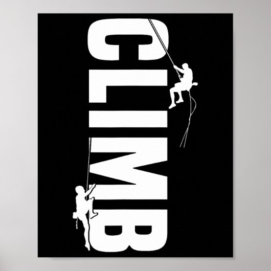 Bergsteiger Outdoor-Klettern Bouldering Poster (Vorne)
