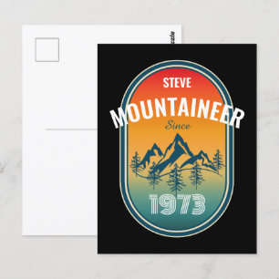 Bergsteiger Personalisieren Vintage Geburtstag Postkarte