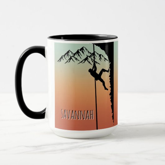 Bergsteiger Rock Climbing Custom  Tasse (Links)