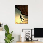 Bergsteiger Schöne Landschaft Poster (Heimbüro)