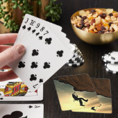 Bergsteiger Schöne Landschaft Spielkarten (In Situ)