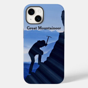 Bergsteiger Silhouette Mtns personalisieren Case-Mate iPhone 14 Hülle