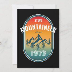 Bergsteiger Vintager Geburtstag personalisieren Einladung