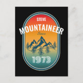 Bergsteiger Vintager Geburtstag personalisieren Postkarte (Vorderseite)