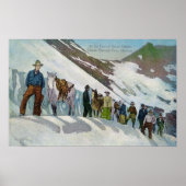 Bergsteiger zu Fuß des Sperry Glacier Poster (Vorne)