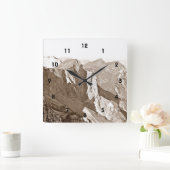 Bergsteigermauerwerk Quadratische Wanduhr (Zuhause)