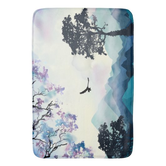 Bergszene Badematte (Vorderseite Vertikal)