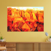 Bergszene bei Sonnenuntergang Leinwanddruck (Insitu (Wohnzimmer))