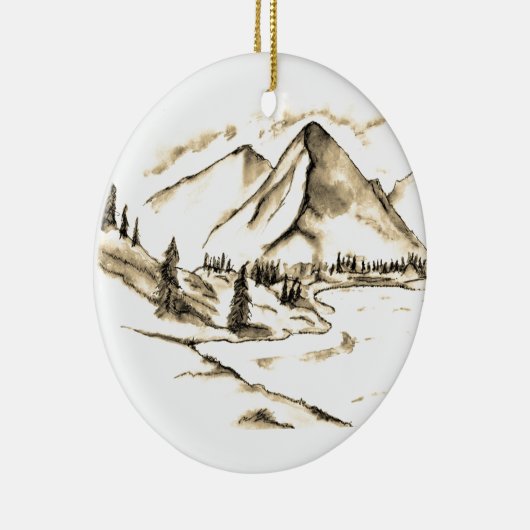 Bergszene Keramikornament (Rechts)