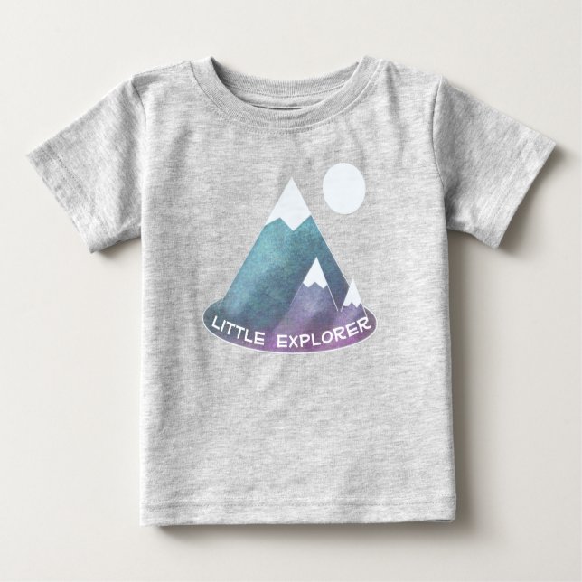Bergszene Little Explorer Baby T-shirt (Vorderseite)