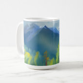 Bergszene Malerei glücklich Geburtstag Vater Kaffeetasse (Vorderseite Links)