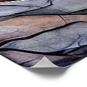 Bergszene mit See und Bäumen Poster (Ecke)