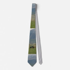 Bergszene mit Traktor Necktie Krawatte