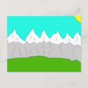 Bergszene Postkarte