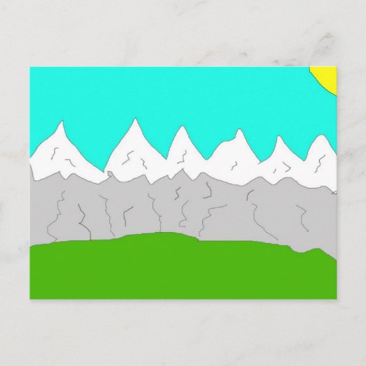 Bergszene Postkarte (Vorderseite)