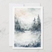 Bergszene Rustikaler Blue Ridge Romantische Hochze Einladung (Rückseite)