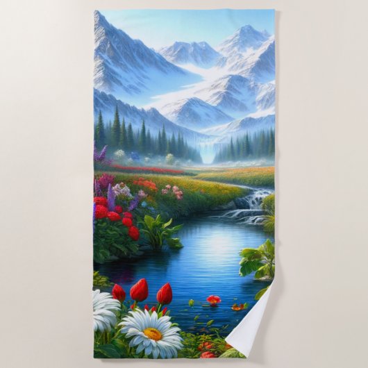 Bergszene Strandtuch (Vorderseite)