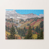 Bergtal Herbstfarbenlandschaft Puzzle (Horizontal)