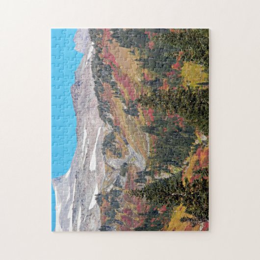 Bergtal Herbstfarbenlandschaft Puzzle (Vertikal)