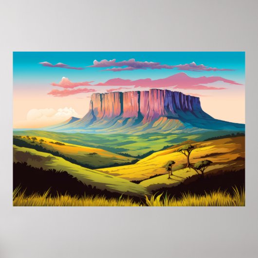 Bergtal Landschaft Landschaft Landschaft Landschaf Poster (Vorne)