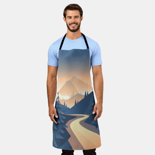 Bergtal Landschaft Schürze (Getragen)