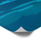 Bergtal Landschaftsbild Poster (Ecke)