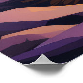 Bergtal Landschaftsbild Poster (Ecke)