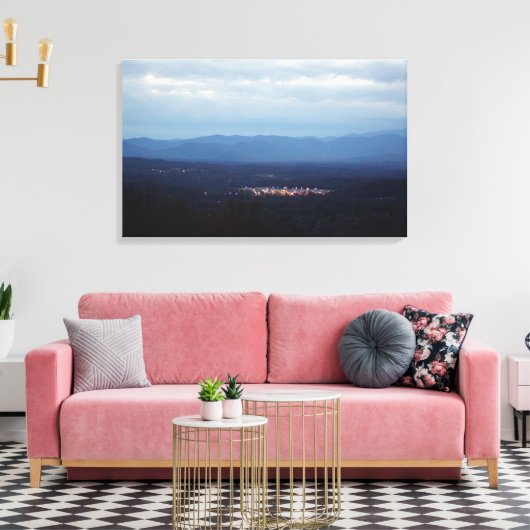 Bergtal Leinwanddruck (Insitu (Wohnzimmer))