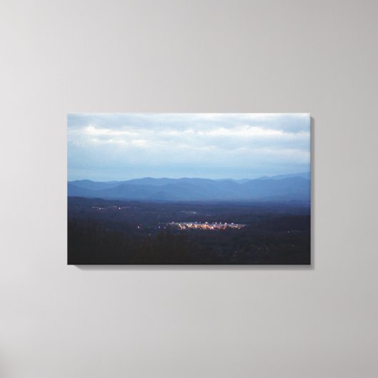 Bergtal Leinwanddruck (Vorderseite)