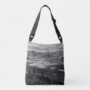 Bergtal Monochrom Natur  Tragetaschen Mit Langen Trägern