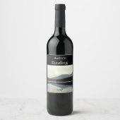 Bergteich Weißes Weinetikett (Vorderseite)