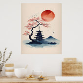 Bergtempel Poster (Küche)