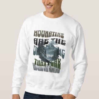 Bergthema schöne Landschaft Retrodesign Sweatshirt