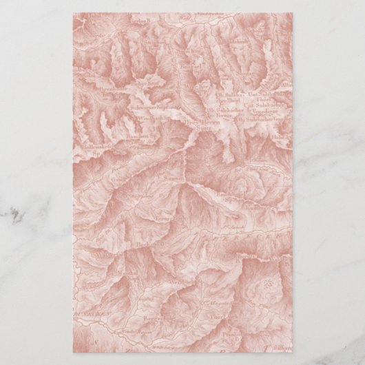 Bergtopografische Karte auf Papier (Vorderseite)