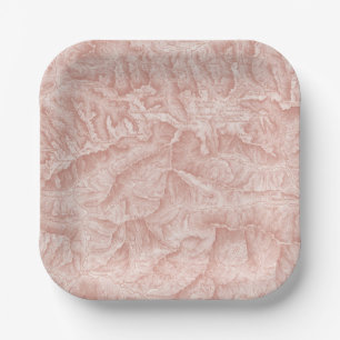 Bergtopographische Karte Pappteller