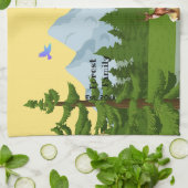 BergView-Säule Kerze Geschirrtuch (Gefaltet)