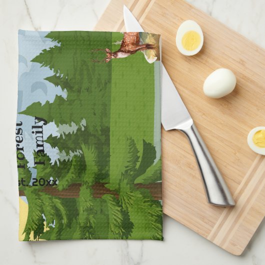 BergView-Säule Kerze Geschirrtuch (Viertel Falte)