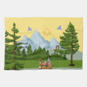 BergView-Säule Kerze Geschirrtuch (Horizontal)