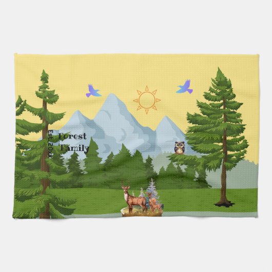 BergView-Säule Kerze Geschirrtuch (Horizontal)