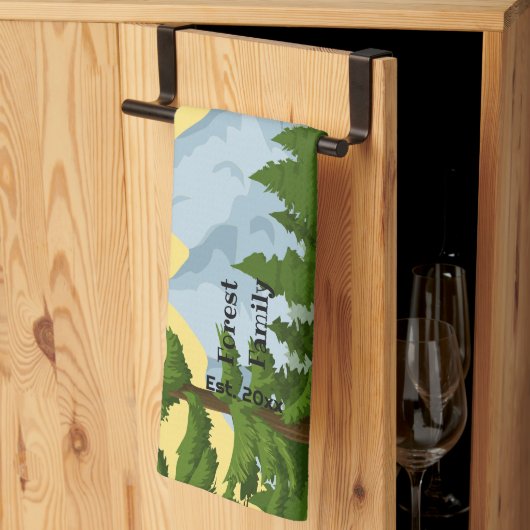 BergView-Säule Kerze Geschirrtuch (Drittel gefaltet)