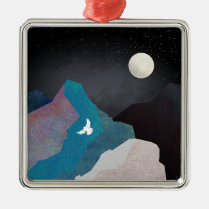 Bergvogellandschaft Ornament Aus Metall