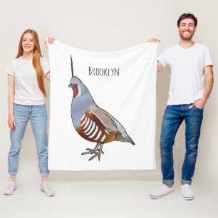 Bergwachtel-Vogel-Cartoon-Illustration Fleecedecke