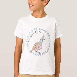 Bergwachtel-Vogelart Tier-Logo T-Shirt