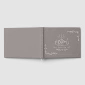 Bergwald Amethyst Rustikale Hochzeit Gästebuch (Voll)