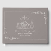 Bergwald Amethyst Rustikale Hochzeit Gästebuch (Vorderseite)