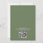 Bergwald Baum Rustikale Budget QR-Code Hochzeit Einladung (Rückseite)