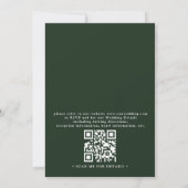 Bergwald Bäume Kiefer Rustikal QR-Code Hochzeit Einladung (Rückseite)