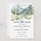 Bergwald Boho Rustikale Hochzeit - Save The Date Einladung (Vorderseite)